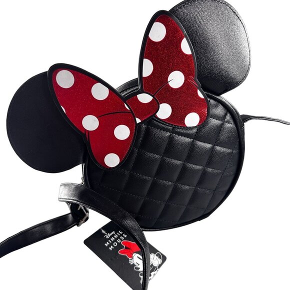 Disney Handbags - Disney Minnie Mouse Crossbody Purses Mouse Ears Icon Polka Dot Bow Shoulder Bag